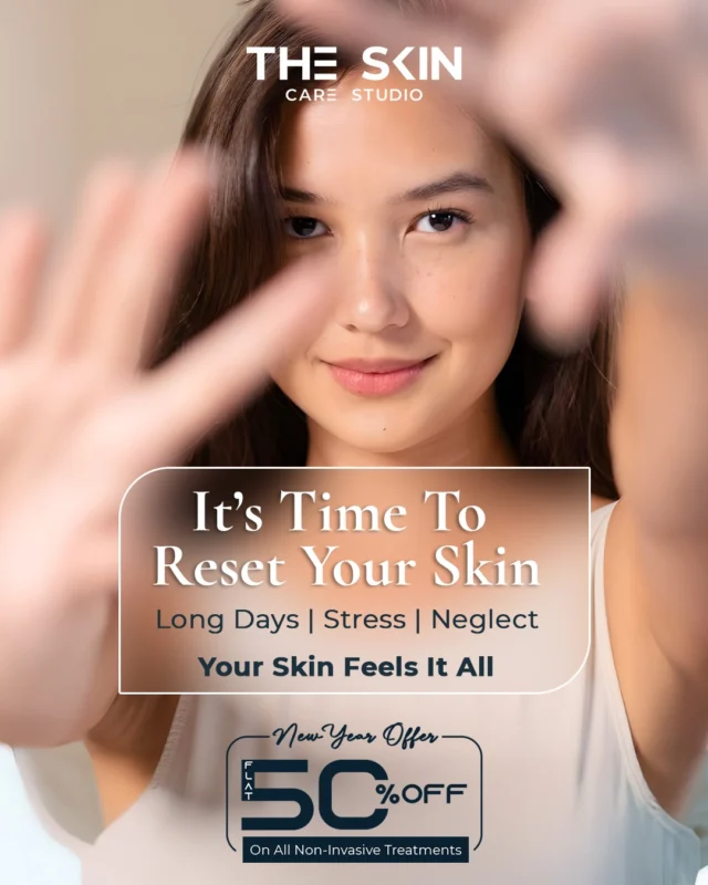 Your skin reflects your lifestyle more than you realize. Start the New Year by giving it the care it truly deserves.

Enjoy Flat 50% OFF on all non-invasive treatments.
Note: Offer Valid till 31st January.

Book your appointment today!
📞 0302 0010492
Visit Us
📍 Near Johar Town, PIA Road, PIA Society, 40C Block, Lahore
.
#LaserHairRemoval #SmoothSkinJourney #LaserTreatment #SkinStudioPK #LahoreSkinCare #AestheticClinic #ConfidenceInYourSkin #GlowWithCare #SmoothSkinGoals #SkinCareThatWorks #FeelFlawless #LahoreAesthetics #LahoreBeauty #PermanentHairReduction #ByeByeWaxing #NoMoreShaving #SilkySmoothSkin #LaserExperts #HydraFacialLahore #PRPLahore #AestheticExperts #SkincareLahore #BeautyClinicLahore #SkinGlow