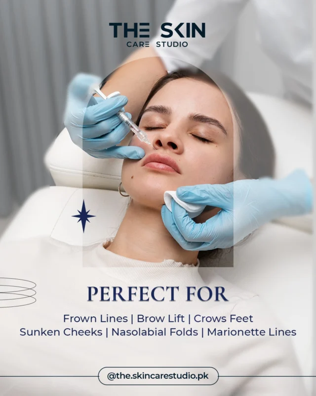 Target fine lines and restore youthful balance. Botox helps smooth frown lines, lift brows, soften crow’s feet, and refine facial contours naturally and safely.

Book your appointment today!
📞 0302 0010492
Visit Us
📍 Near Johar Town, PIA Road, PIA Society, 40C Block, Lahore
.
#LaserHairRemoval #SmoothSkinJourney #LaserTreatment #SkinStudioPK #LahoreSkinCare #AestheticClinic #ConfidenceInYourSkin #GlowWithCare #SmoothSkinGoals #SkinCareThatWorks #FeelFlawless #LahoreAesthetics #LahoreBeauty #PermanentHairReduction #ByeByeWaxing #NoMoreShaving #SilkySmoothSkin #LaserExperts #HydraFacialLahore #PRPLahore #AestheticExperts #SkincareLahore #BeautyClinicLahore #SkinGlow