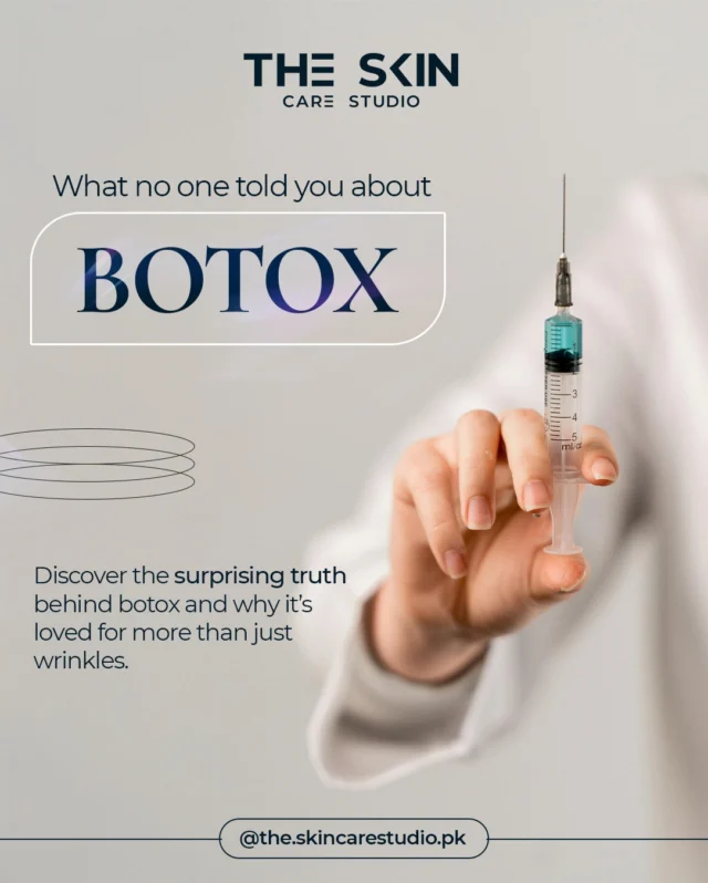 Botox is more than just wrinkle control ✨ It helps relax overactive muscles, smooth fine lines, prevent deep wrinkles, and create a naturally refreshed look when done right.

Book your appointment today!
📞 0302 0010492
Visit Us
📍 Near Johar Town, PIA Road, PIA Society, 40C Block, Lahore
.
#LaserHairRemoval #SmoothSkinJourney #LaserTreatment #SkinStudioPK #LahoreSkinCare #AestheticClinic #ConfidenceInYourSkin #GlowWithCare #SmoothSkinGoals #SkinCareThatWorks #FeelFlawless #LahoreAesthetics #LahoreBeauty #PermanentHairReduction #ByeByeWaxing #NoMoreShaving #SilkySmoothSkin #LaserExperts #HydraFacialLahore #PRPLahore #AestheticExperts #SkincareLahore #BeautyClinicLahore #SkinGlow
