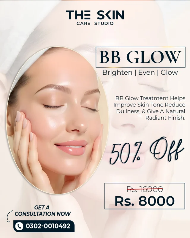 Flawless, radiant skin without makeup ✨BB Glow treatment helps brighten skin tone, reduce dullness, and give a naturally even, glowing finish 💫

Book your appointment today!
📞 0302 0010492
Visit Us
📍 Near Johar Town, PIA Road, PIA Society, 40C Block, Lahore
.
#LaserHairRemoval #SmoothSkinJourney #LaserTreatment #SkinStudioPK #LahoreSkinCare #AestheticClinic #ConfidenceInYourSkin #GlowWithCare #SmoothSkinGoals #SkinCareThatWorks #FeelFlawless #LahoreAesthetics #LahoreBeauty #PermanentHairReduction #ByeByeWaxing #NoMoreShaving #SilkySmoothSkin #LaserExperts #HydraFacialLahore #PRPLahore #AestheticExperts #SkincareLahore #BeautyClinicLahore #SkinGlow